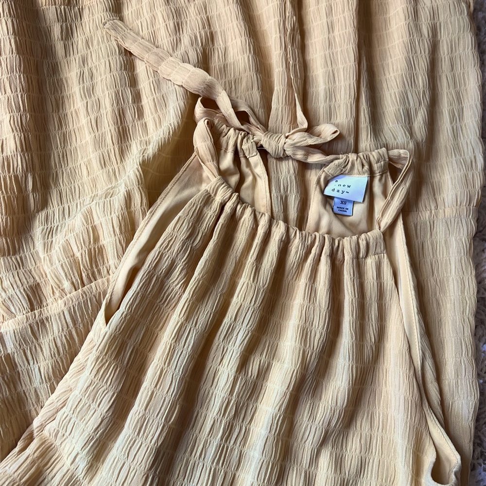 Boho Tiered Yellow Dress XS - like new